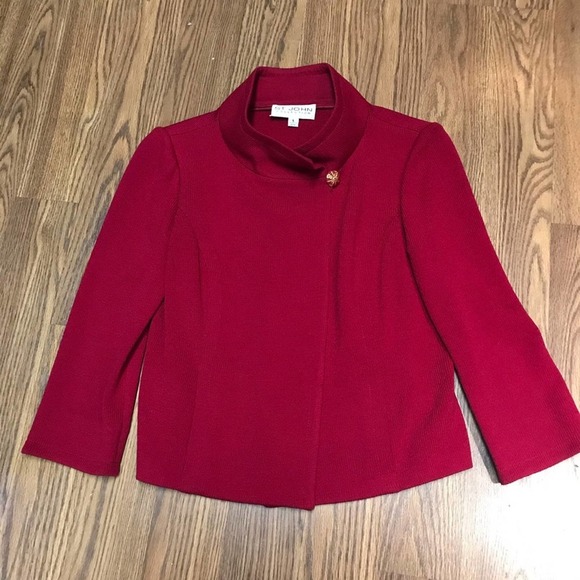 Red Women's Jacket by St. John - Picture 1 of 7